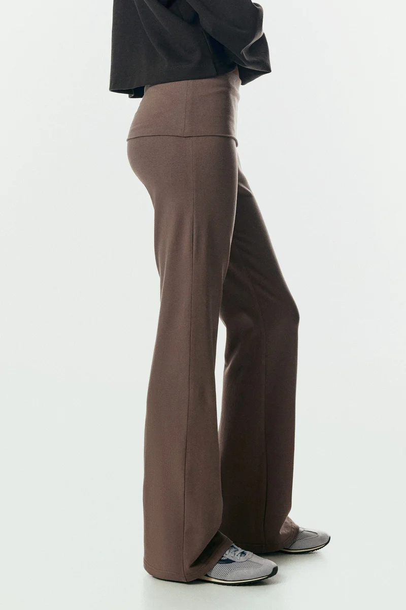 H&M Foldover-waist cotton trousers